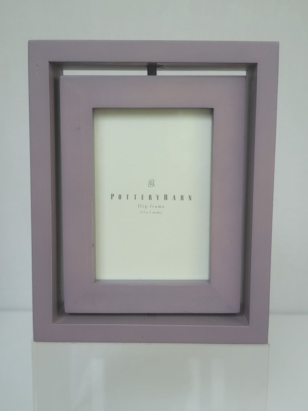 Pottery Barn Lavender Wood Flip Swivel Double Sided Picture Frame 3.5" x 5" - Picture 5 of 10